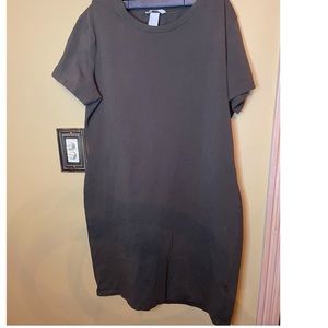 Olive Green T-shirt Dress